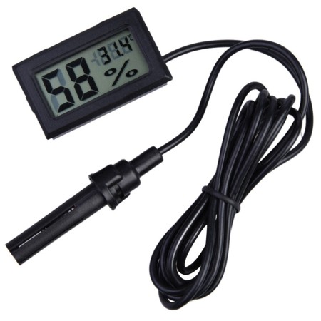 Termometro digital humedad temeratura higrometrocon punta de medicion