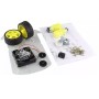Kit chasis. motor. ruedas y portapila para robot auto 4WD, unica rueda frontal