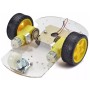 Kit chasis. motor. ruedas y portapila para robot auto 4WD, unica rueda frontal