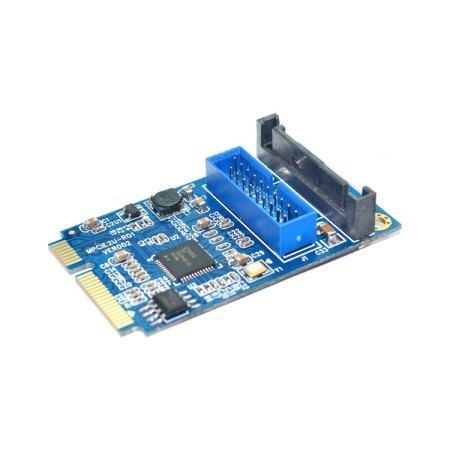 Adaptador de mini PCIExpres a conector USB3.0 19 pin