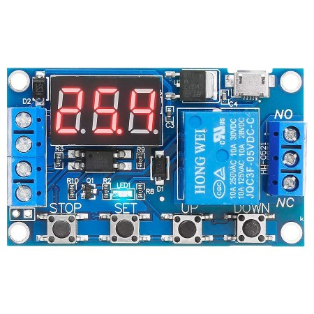 Modulo temporizador con salida de rele