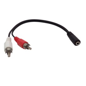 Cable miniplug Hembra a 2 RCA Macho