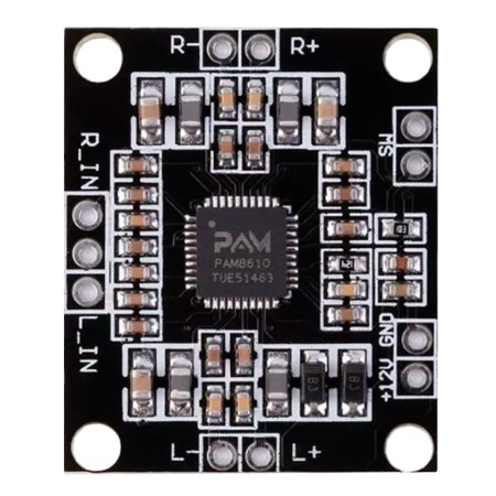 Modulo Amplificador audio clase D Pam8610 2x10w 5v A 15v