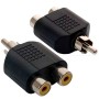 Splitter RCA 1 entrada macho a dos salidas hembra