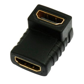 Ficha HDMI Hembra-Hembra a 90°
