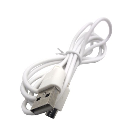Cable micro usb a usb para carga de celular BLANCO