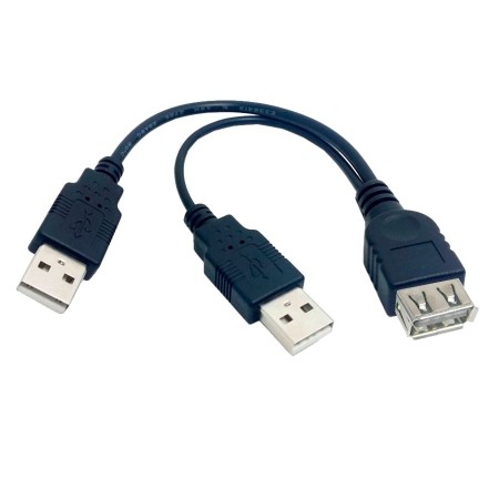 Cable Usb con USB de Alimentación extra