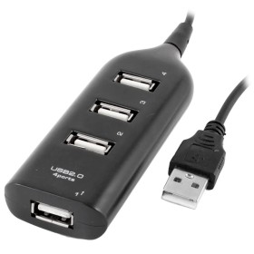 HUB USB 2,0 de alta velocidad, 4 puertos