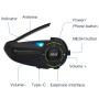 Intercomunicador Bluetooth para Casco de Moto Ejeas V6 1200 Mts