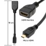 Cable Adaptador HDMI hembra A Micro HDMI macho 10cm