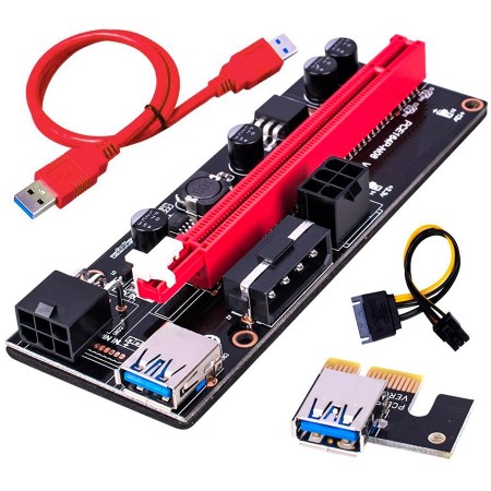 Kit riser PCIe X1 a PCIe X16 con cables